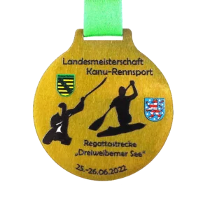 Custom made medal for Regattastrecke Dreiweiberner See