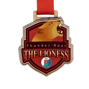 Custom made medal for The Lioness Thunder Roar