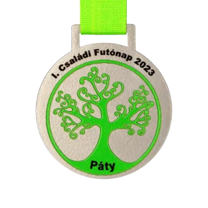 Custom made medal for Csaladi Futonap